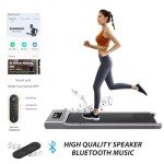 Portable Under Desk Treadmill with Bluetooth Speaker