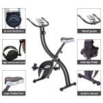 YYFITT Foldable Exercise Bike with 16 Resistance Levels