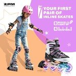 Adjustable Light-Up Inline Skates for Kids – Purple