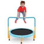 Kids 36" Trampoline with Handle - Light Blue