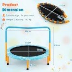 Kids 36" Trampoline with Handle - Light Blue