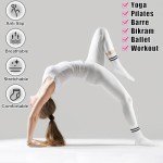 Non-Slip Pilates and Yoga Grip Socks - 4 Pairs