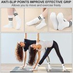 Non-Slip Pilates and Yoga Grip Socks - 4 Pairs
