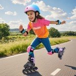 Adjustable Kids Inline Skates with Light-Up Wheels