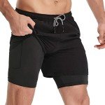 HOPLYNN Men's 2-in-1 Breathable Workout Shorts