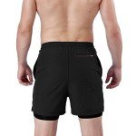 HOPLYNN Men's 2-in-1 Breathable Workout Shorts