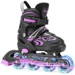 Adjustable Inline Skates for Kids with Light-Up Wheels