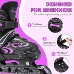 Adjustable Inline Skates for Kids with Light-Up Wheels