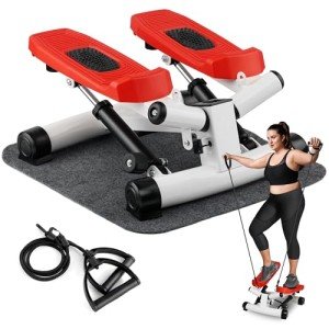 Stair Stepper with Resistance Bands for Home Workouts