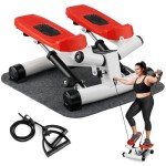 Stair Stepper with Resistance Bands for Home Workouts