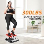 Stair Stepper with Resistance Bands for Home Workouts
