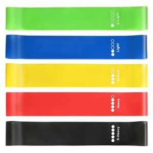 Set of 5 Resistance Bands for Home Workouts