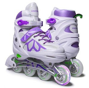 Adjustable Light-Up Inline Roller Skates for All Ages
