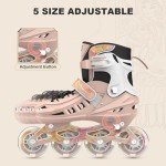 Adjustable Inline Skates for Kids with LED Wheels