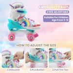 TENBOOM Adjustable Roller Skates for Girls and Women