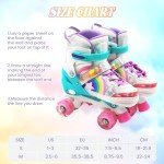 TENBOOM Adjustable Roller Skates for Girls and Women