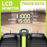 Mini Stepper with Resistance Bands and LCD Monitor