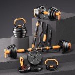 Versatile 6-in-1 Adjustable Dumbbell and Barbell Set