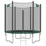 Kids 6 ft Trampoline with Safety Enclosure and Ladder
