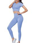 SHEKINI Women's Seamless Workout Tracksuit Set