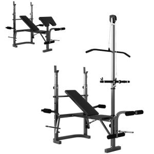 SPORTNOW Adjustable Weight Bench and Rack Combo