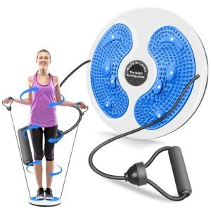 Adjustable Waist Twisting Disc with Handles - Blue