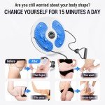 Adjustable Waist Twisting Disc with Handles - Blue