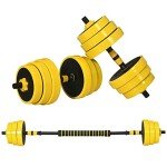 Adjustable 25KG Dumbbell and Barbell Set