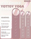 YOTTOY Yoga Strap with Resistance Bands - Pink