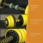 Adjustable 25KG Dumbbell and Barbell Set