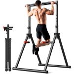 Foldable Power Tower Pull Up Dip Station