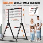 Foldable Power Tower Pull Up Dip Station