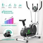 2-in-1 Elliptical Cross Trainer with LCD Monitor