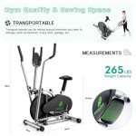 2-in-1 Elliptical Cross Trainer with LCD Monitor