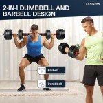 Adjustable 2-in-1 Dumbbell Set - 20kg Pair