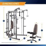MARcy Classico Smith Machine and Weight Bench Combo