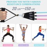 Pilates Bar Set with Resistance Bands for Home Gym