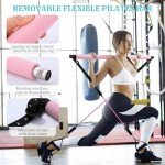 Pilates Bar Set with Resistance Bands for Home Gym