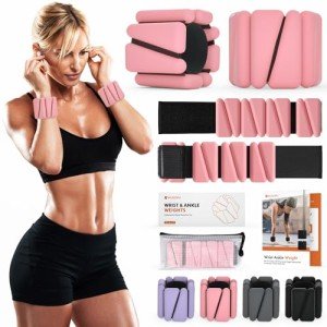 Adjustable Wrist and Ankle Weights Set - 2LB