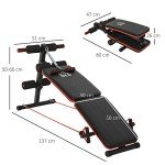 Adjustable Sit Up Bench with Arm Rope