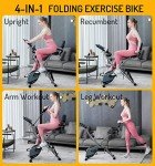 AceFuture 4-in-1 Folding Stationary Exercise Bike