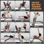 JOROTO Adjustable Foldable Weight Bench for Home Gym