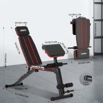 JOROTO Adjustable Foldable Weight Bench for Home Gym