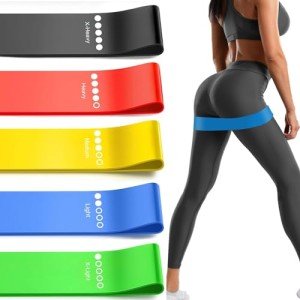 5-Pack Resistance Loop Bands for Home Workouts