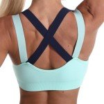 Color Blocked Shock Resistant Sports Bra for Fitness