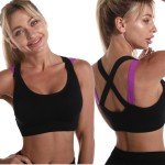 Color Blocked Shock Resistant Sports Bra for Fitness