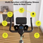 Lacuffy Indoor Exercise Bike with LCD Display