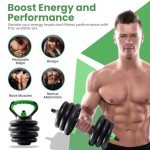 20Kg 5-in-1 Dumbbell, Barbell, Kettlebell Set