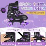 Adjustable Kids Roller Skates with Light Up Wheels