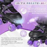 Adjustable Kids Roller Skates with Light Up Wheels